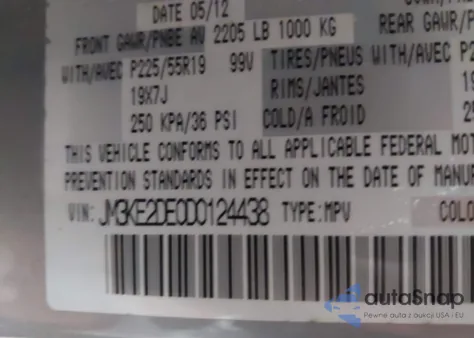 2013 Mazda Cx-5 Grand Touring из США, поврежденный, VIN JM3KE2DE0D0124438